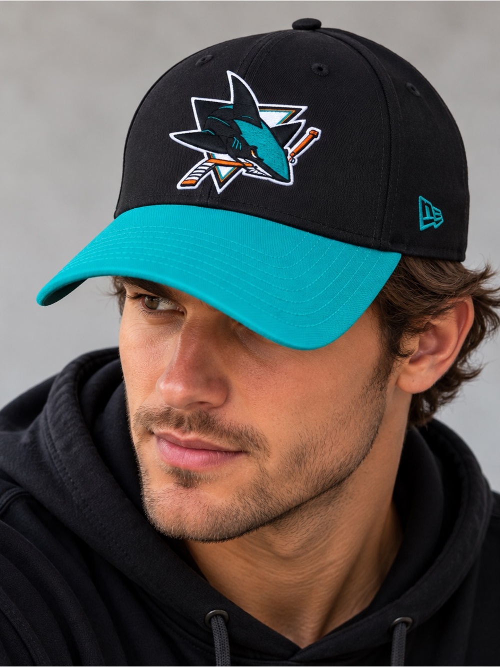 New Era San Jose Sharks  Hat Cap Twon on One Embroidered Logo Size Medium/Large